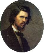Kramskoy, Ivan Nikolaevich Self Portrait oil painting artist